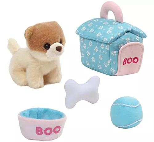 Conjunto de brinquedos Gund Boo Dog House, pelúcia para animais de