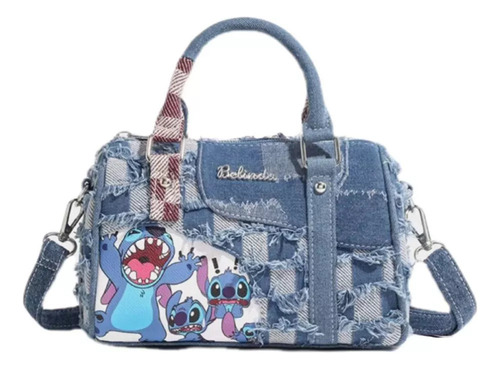 - Para A Bolso De Mezclilla Stitch Con Costuras Rasgadas /