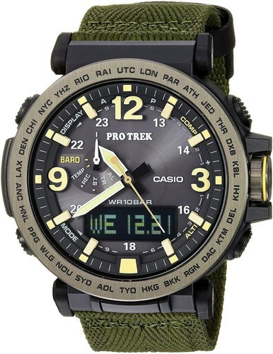 Reloj de pulsera verde militar Casio Protrek PRG-600yb-3cr