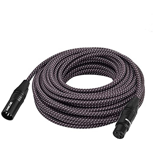 Cable Xlr Trenzado De 50 Pies, Macho Hembra, Micrófono...