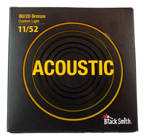 Encordado Cuerdas Black Smith Acustica Bronce 11-52