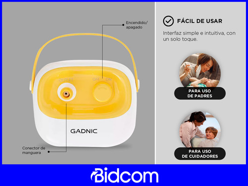 Nebulizador Compresor Pistón Silencioso Adultos Pediátrico
