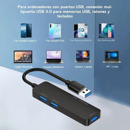 Adaptador Hub Usb 6 En 1 Para Pc Sd Microsd Usb 3.0 Lector De Tarjetas Tf/sd Jinyi