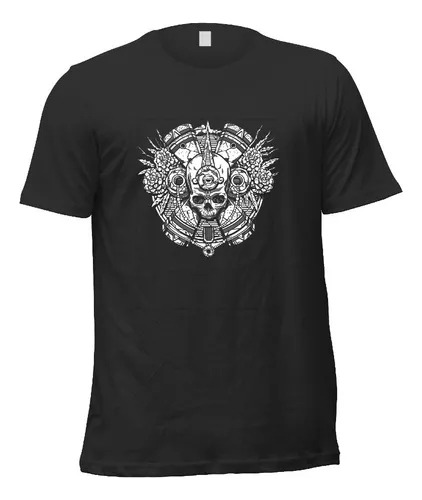 Remera Craneo Azteca Mexico Prehispanico A1 Unisex