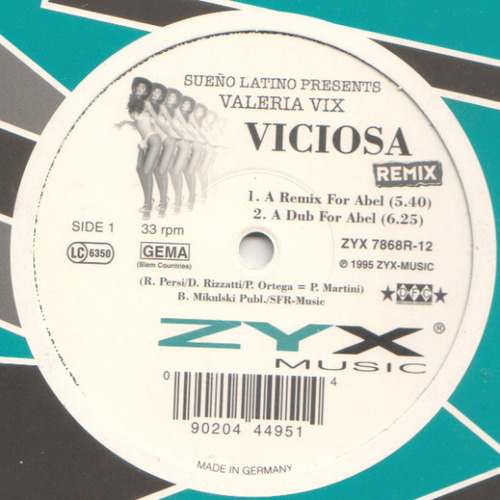 Vinilo Sueño Latino Valeria Vix  Viciosa (remix)(cerrado)