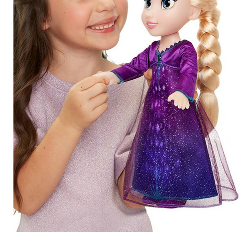 Imagen 5 de 5 de Frozen 2 Muñeca Elsa Cantante Con Sonido Disney 35 Cm F20703