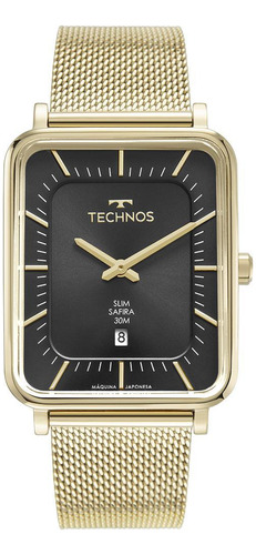 Relógio Masculino Technos Slim Dourado Gm10yt/1p