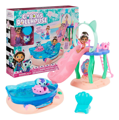 Gabby's Dollhouse - Piscina Con Figuras Y Accesorios 10pz