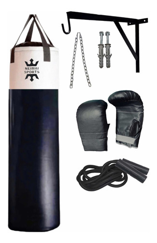 Kit Boxeo, Guantines, Bolsa 1,80m, Soporte, Soga Y Cadenas