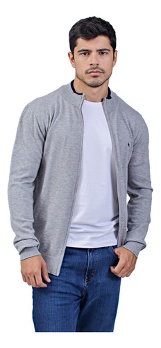 Campera Tejida Gris Melange, Hombre. Bravo Jeans. T. S-3xl