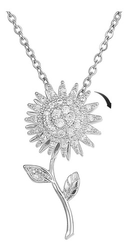 Collar Giratorio Girasol Zirconia Antistress+ Cajita Regalo