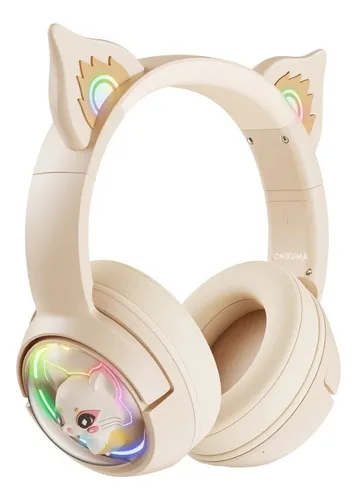 Audífonos Onikuma Kitty Ear B5 Gamer Rosa