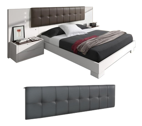 Imagen 3 de 7 de Cama Moderna Mdinv-1017 Virginia Art (missidream) + Obsequio