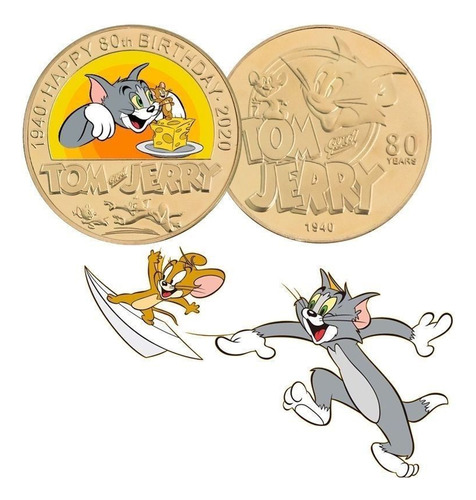 Moneda Conmemorativa Animada De Dibujos Animados De Tom Meta