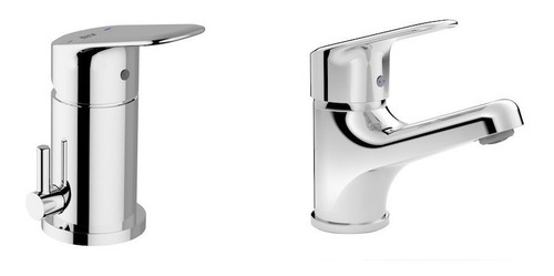Imagen 2 de 6 de Combo Griferia Roca Coral Exterior Monocomando Cromo