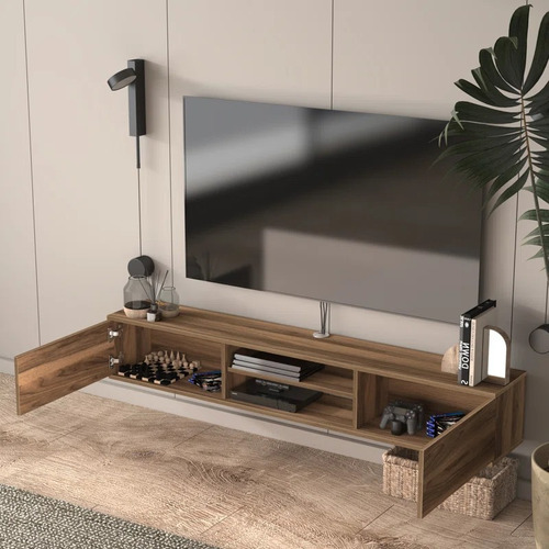 Mueble Para Tv Rack Bug 1.70 Melamina 100% Moderno Marrón