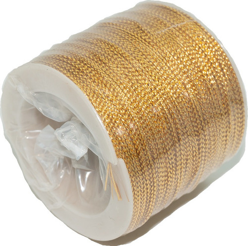 Cordón De Lurex Dorado 0.5mm 100 Mt