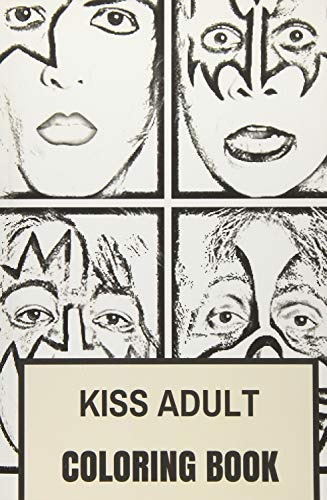 Libro Para Colorear Para Adultos De Kiss Gen Simmons Y Paul 