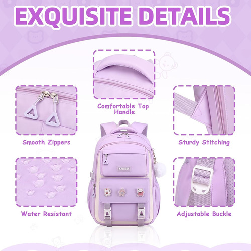 Mochila Escolar Con Multiples Bolsillos-impermeable-28l-l...