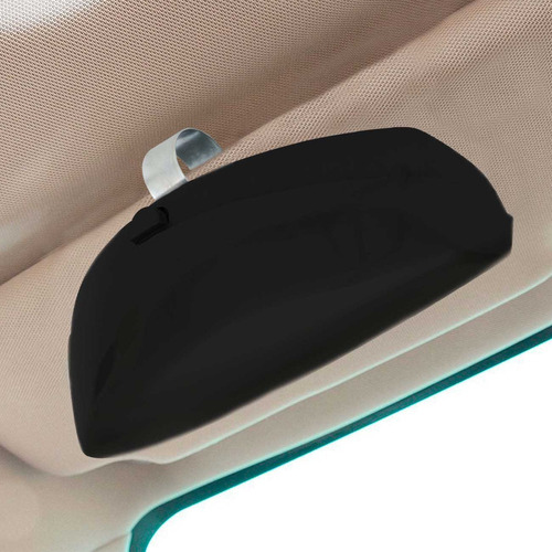 Porta Óculos Automotivo Universal Estojo Para Quebra Sol Cor Preto