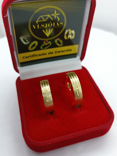 Aliança De Casamento Abaulada Fosca 5mm Ouro 18k