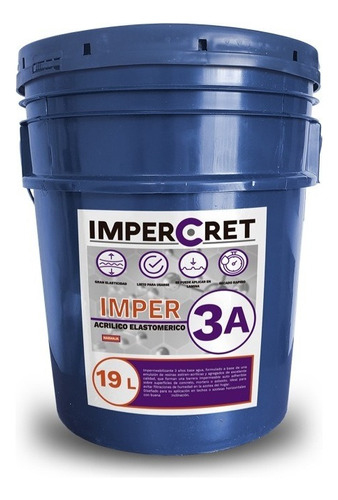 Impermeabilizante Exterior Celdacret Impercret 3a Para Concreto Color Naranja 19l