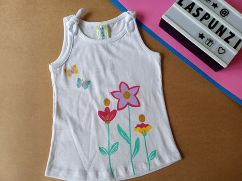 Musculosa Flor. Talle 24 M. Nueva Marca Laspunzi