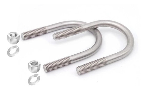 Grampo Tipo U 3x3/8 Vergalhão U Abraçadeira Tipo U Inox 304