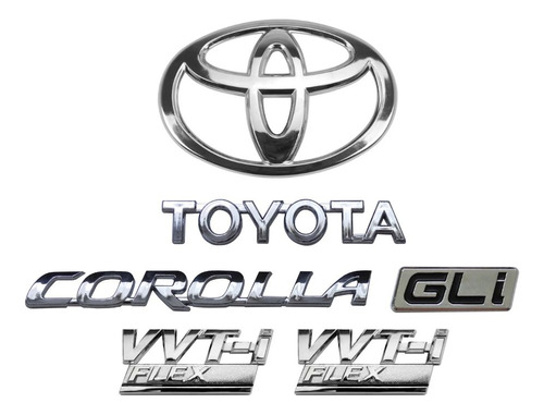 Emblemas Toyota Corolla Gli Vvt-i Flex Logo Mala 2009 A 2014