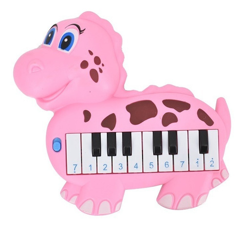 Juguete Didactico Para Bebe Piano Teclas Con Sonido Color Rosa