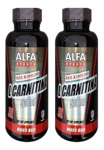 L Carnitina 500mg Americano Puro Promo 2 Frascos