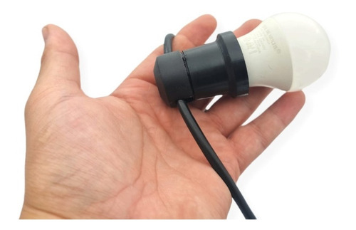 Imagen 3 de 3 de Tira Guirnalda Luces Exterior Calidas 15m + Lamparas Led