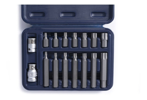 Juego Set De Puntas Torx 16 Piezas Bremen Encastre 1/2'' 3/8