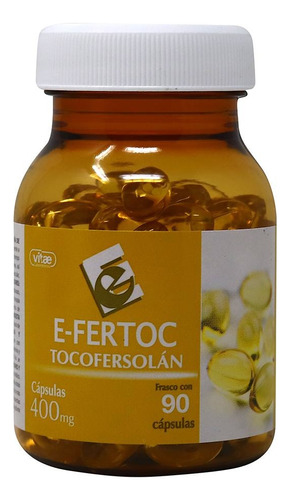 E-fertoc Tocofersolán Fco. C/90 Cápsulas De 400 Mg C/u Sabor Sin Sabor