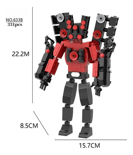 Figura De Reloj Titan De Building Blocks Para Niños Creativo