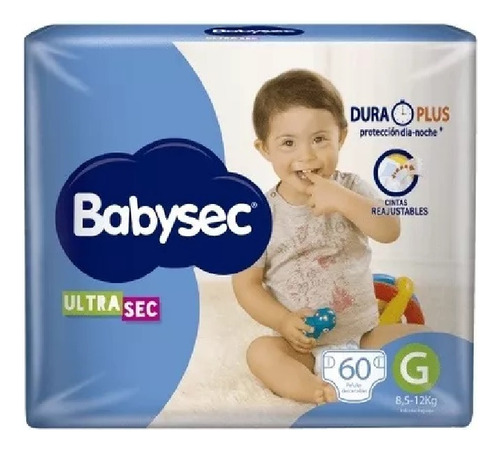 Babysec Ultra G 8.5 a 12kg paquete 60 unidades