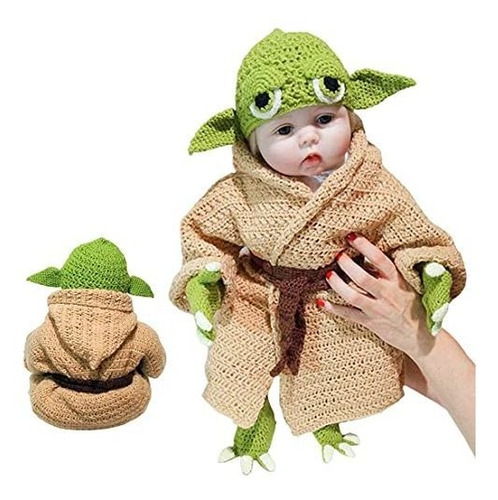 Juego De Disfraz De Bebé Yoda De Star Wars De Ganchillo, Acc