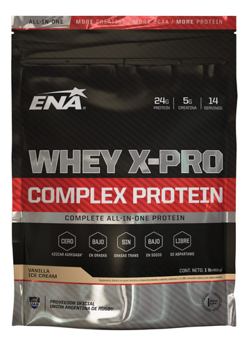 Ena Whey X Pro 453gr Proteina Potenciada - Sabor Vainilla