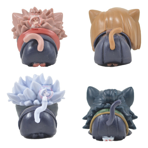 Figura Muñeco Jujutsu Kaisen Gojo Geto Yuji Nobara Gatito X4