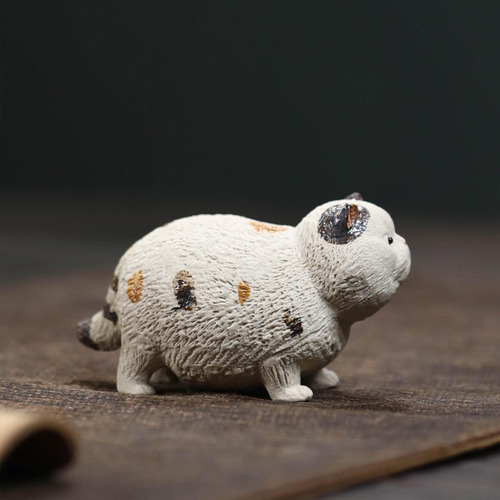 Mini Cerámica Arcilla De Arcilla De Gato Té Figura De