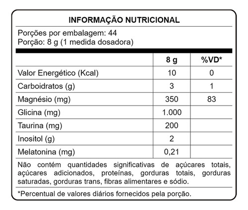 Magnésio Inositol 3.0 True Source Camomila E Lavanda 350g