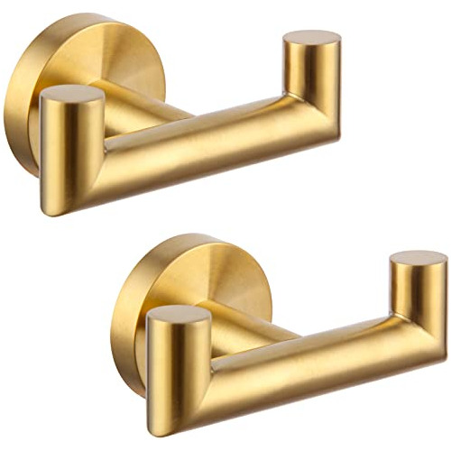 Towel Double Hook Brushed Gold 2 Pcs, Sus304 Stainless ...