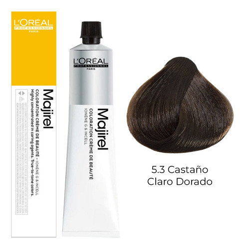 Tinte Castaño Claro Dorado 5.3 Majirel Loreal 50ml