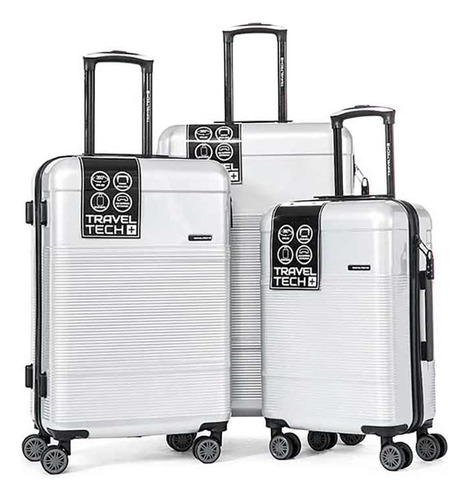 Valija Grande Rigida Set X 3 Ruedas  Carry On 360 Liviana 