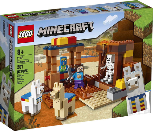 Lego Minecraft The Trading Post, Juego De Figuras De Acción