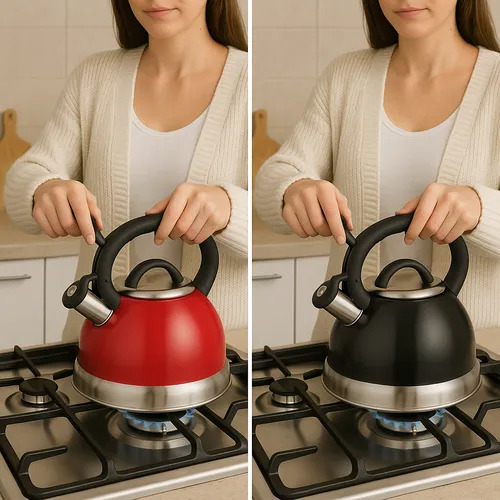 Chaleira Bule Com Apito - 3l Visitas Cafe E Cha Cozinha Casa Cor Inox