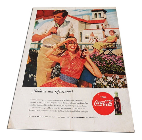 Dante42 Publicidad Antigua Gaseosa Coca Cola 1956 1957