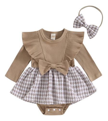 Bonito Vestido Tipo Mameluco De Princesa Para Niñas Otoño-pr