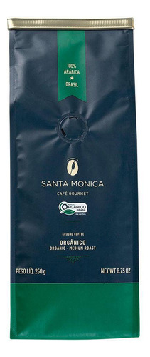 Café Gourmet Em Grãos Orgânico Santa Monica - 250g