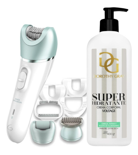 Depiladora Electrica Gama Oasis Sensation + Crema Corporal